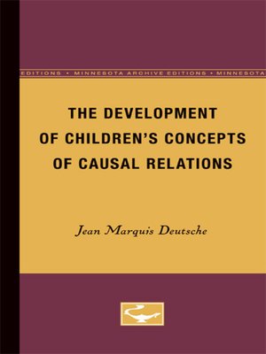 cover image of The Development of Children's Concepts of Causal Relations